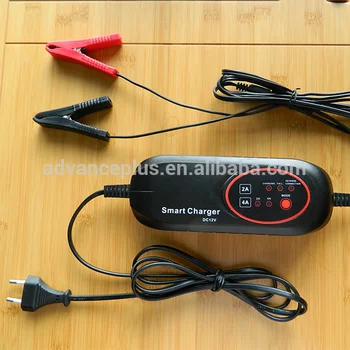 

2A/4A 12V DC smart battery charger for automobile with EU 2 pins plug