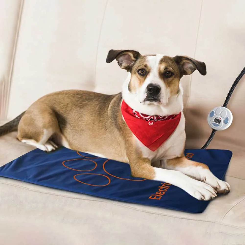 Безопасные водонепроницаемые принадлежности для помещений Регулируемая температура кошка собака антиукус теплый Электрический подогреваемый одеяло низкое напряжение коврик для домашних животных - Цвет: US