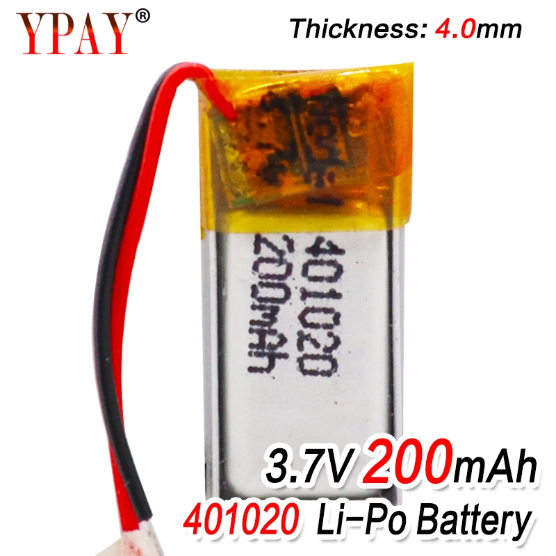 3 7 v 200mah 401020 литий-полимерный аккумулятор для игрушечных автомобилей Bluetooth