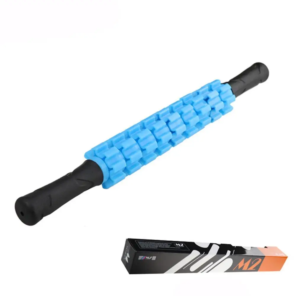 Body Massage Sticks Muscle Roller Tool Trigger Portable for Fitness Yoga Leg Arm C55K Sale - Цвет: Blue-Gear Ttpe