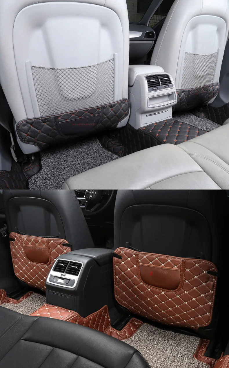 Lsrtw2017 Кожаный Автомобильный подлокотник для заднего сиденья анти-kick коврик для Audi A4 A3 A6 Q3 Q5 Q5 Q5 аксессуары для интерьера