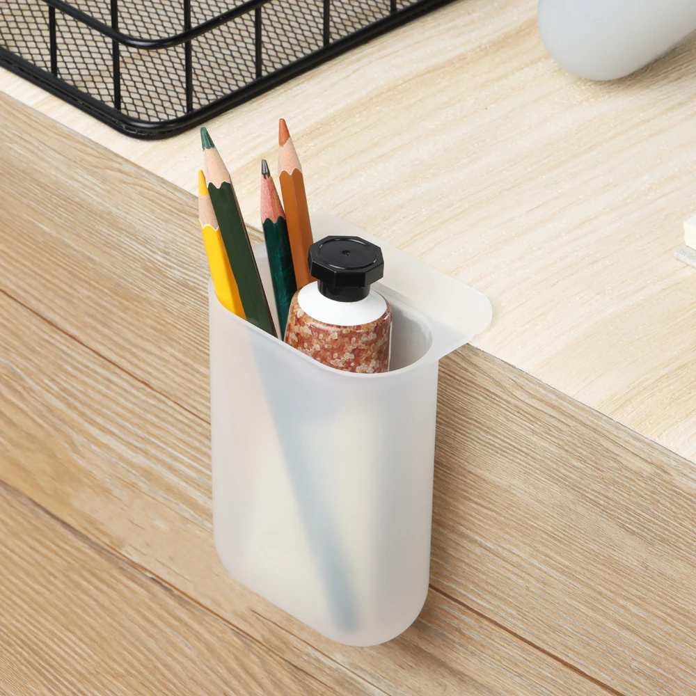 Creative Storage Box Self-Adhesive Hanging Pen Holders Desktop Organizer Pencil Case Home Office School Computer Desk Finishing