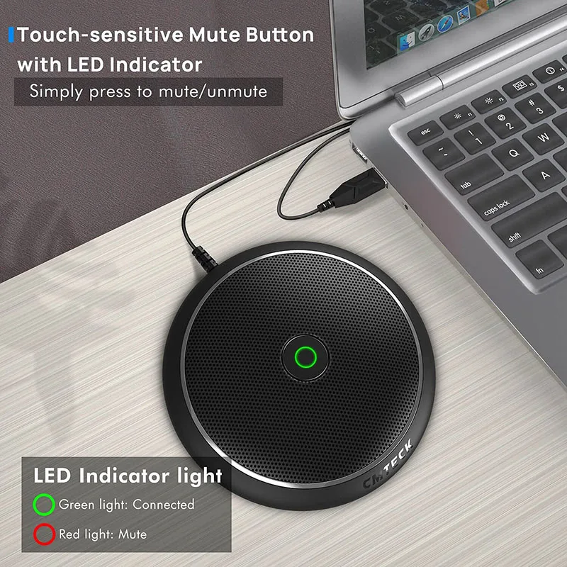 Фото Микрофон для конференций, CMTECK USB компьютер Micro CM003, функция отключения звука, многонаправленный микрофон для ноутбуков и ПК №4
