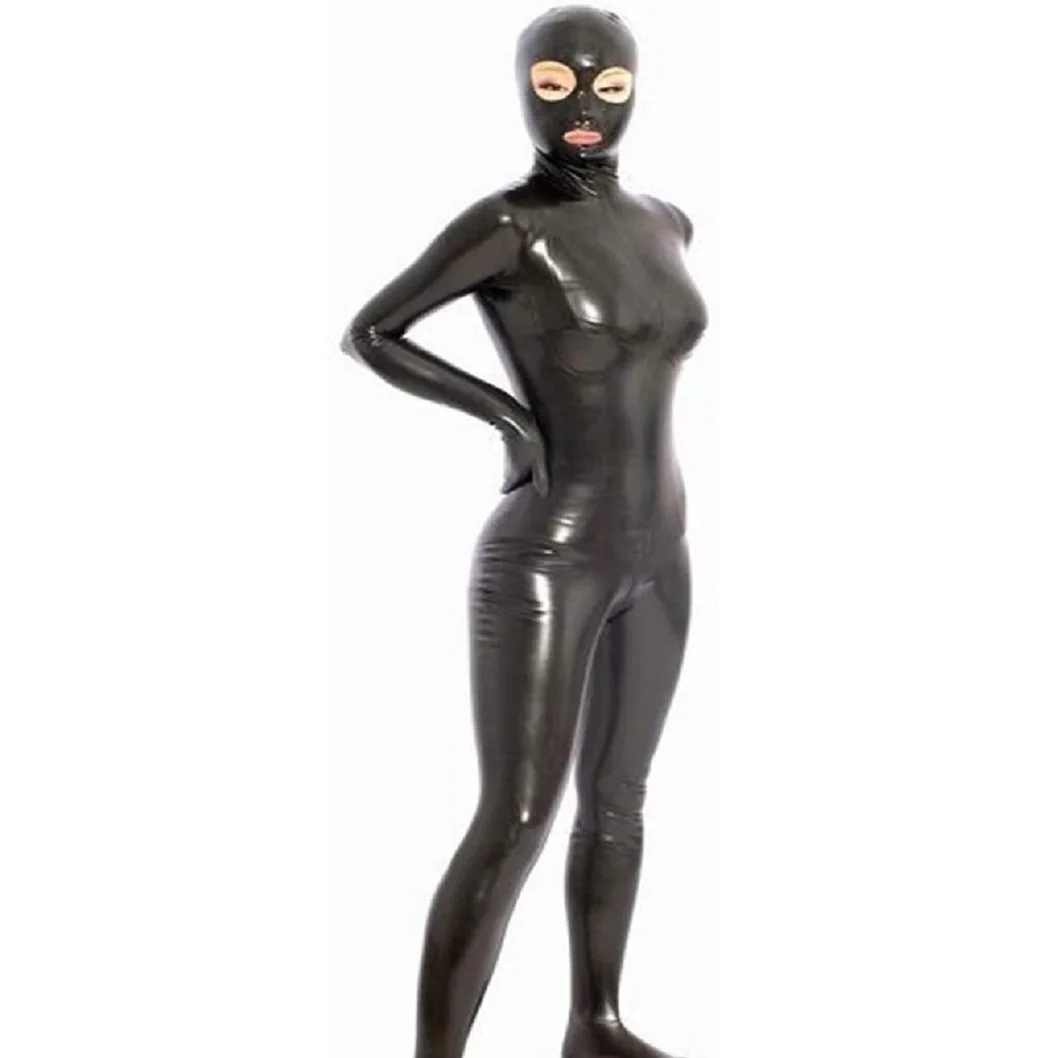 

Ролевые игры раздельные пальцы цельные колготки Полный пальто Zentai влажный вид ПВХ блестящий костюм из искусственного латекса на молнии