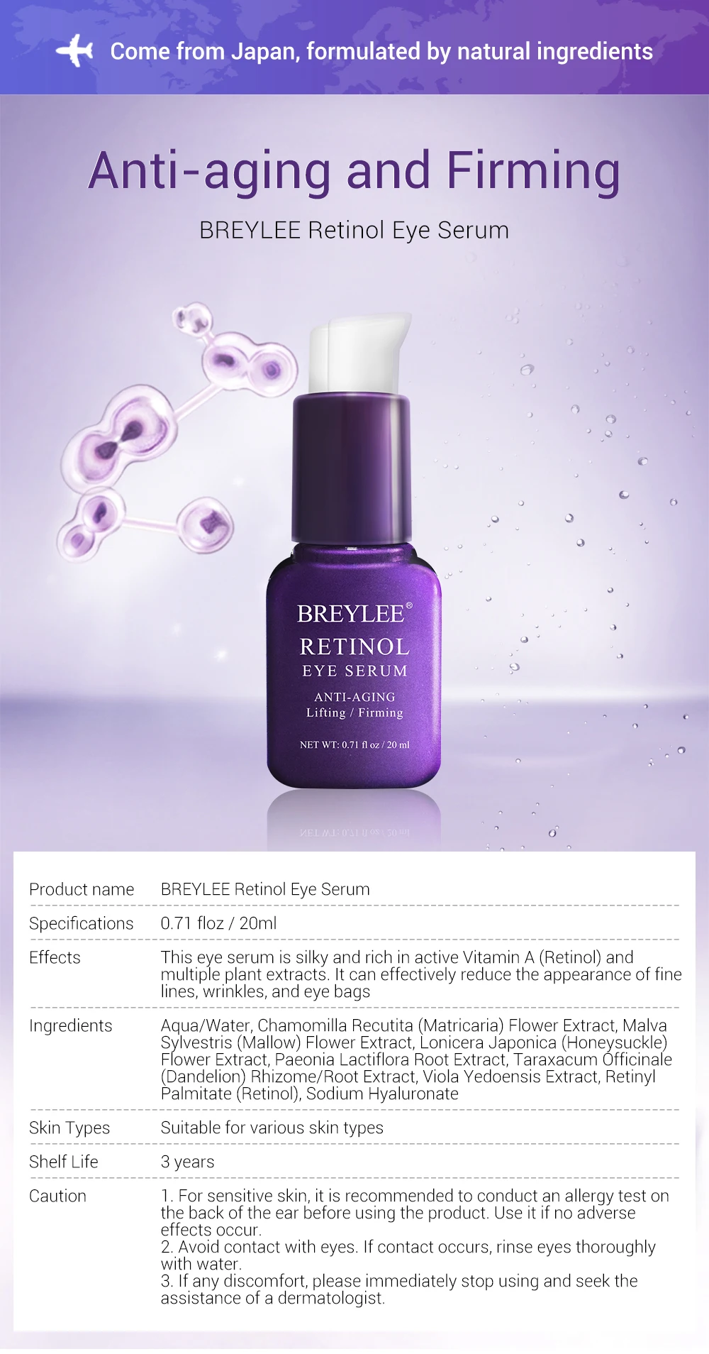 breylee retinol eye cream