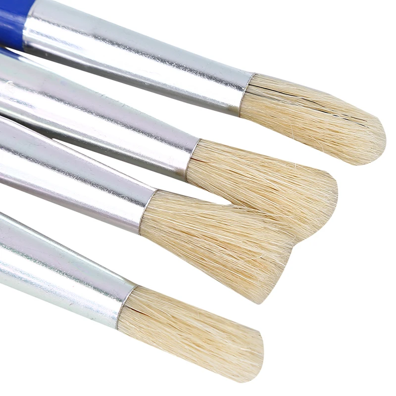 4pcs/set Paint Brush For Children Oil Watercolor Painting Candy Color Plastic Handel Brushes Drawing Art Supply Children DIY