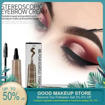 

10ml Pro Eyebrow Cream Gel Makeup Eyebrow Tattoo Pen Tint Long Lasting Waterproof Henna Eyebrow Gel with an Eyebrow brush