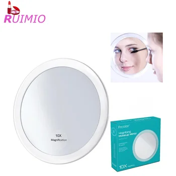 

5.9 Inch 10x Magnifying Round Mirror Make Up Mirror Folding Pocket Cosmetic Mirror Magnification Mirror with 3 Suction Cups