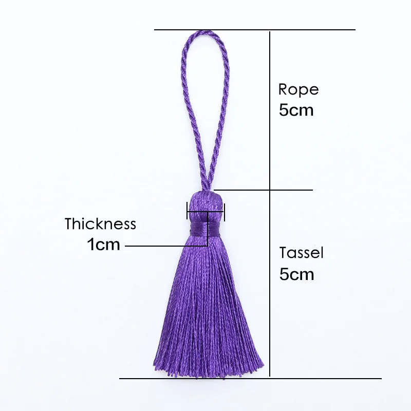Tassel Accessories 10Pcs/Pack 10cm Classical Colours Hang Rope Tassels DIY Craft Bookmark Curtain Jewelry Bag Fringe Trim