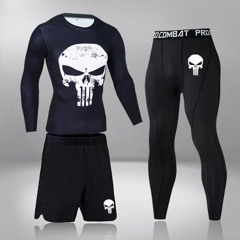 

Fitness Training Clothes Thermal Underwear Underwear Compression Men's Suit Sports Running Clothes Warm Base Layer 3XL