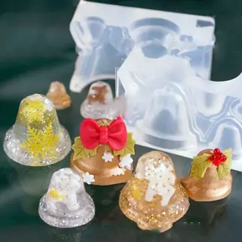 

DIY Crystal Epoxy Mold Christmas Bell Boots Santa Claus Silicone Mould Handmade Jewelry Clay Making Decorations Dried Flower