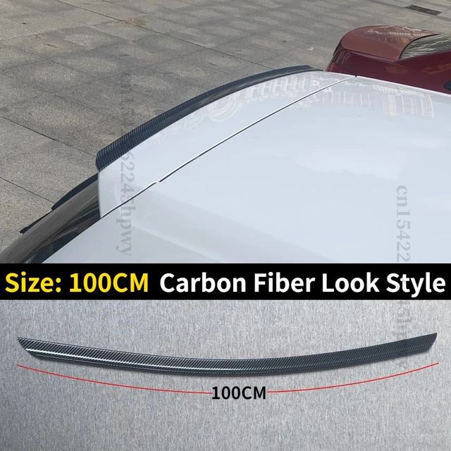 Spoiler Universal Rear Wing Sedan Hatchback Car Tuning Accessories Trunk Lip Lid For Mercedes W204 BMW Honda Civic Audi VW Golf Carbon Black 100CM
