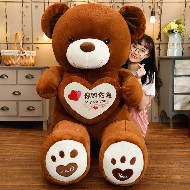 

80cm/100cm New 4 Colors Teddy Bear With Scarf Plush Toy Soft Stuffed Animal Teddy Bear Doll Sleep Doll Lover Birthday Baby Gift