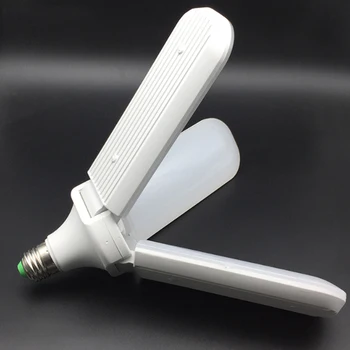 

The New 36W Foldable Fan Blade LED Pendant Lights No Flicker E27 LED Bulb 220V 360 Degrees Angle Adjustable Ceiling Lamp JQ