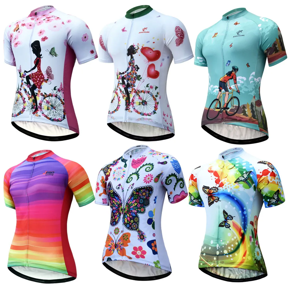 Cycling Jersey Women Bike Jerseys Short Sleeve MTB Cycling Top Maillot