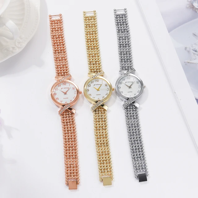 New Rose Gold Bracelet Watch For Women Luxury Brand Crystal Dress Watches Quartz Fashion Ladies Wirstwatch Female Clock Gift 5