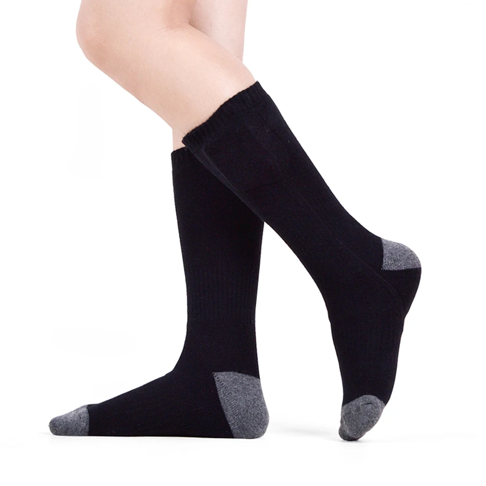 Теплые носки, плотные теплые носки, заряжаемые от аккумулятора, носки, зимние теплые высокие носки без пятки, мужские, женские, для катания на лыжах