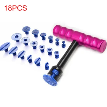 

18pcs Panel T-Bar Lifter Tool+Puller Tabs Kit Car Body Dent Lifter Paintless Dent Removal