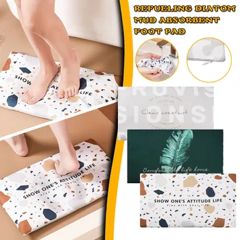 

Natural Diatom Mud Bath Mat Super Absorbent Bathroom Carpets Rugs Bathtub Floor Mat Doormat For Shower Room Toilet Bathroom Mat