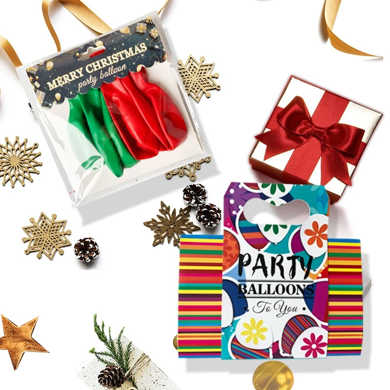 Christmas Latex Balloon Pull Flag Balloon Chain Set Christmas Party Decorations Party Pull Flag Hanging Banner Party Supplies