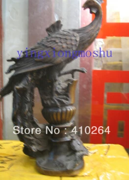 Бесплатная доставка бронзовая статуя павлиньей птицы на удачу |