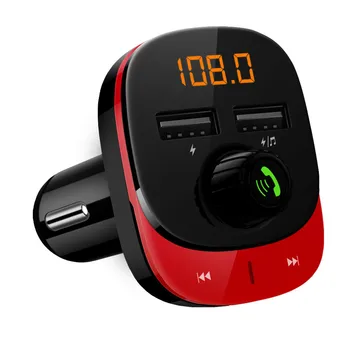 

BT Cigarette Lighter Power Car FM Transmitter 4.2 Bluetooth chip MP3 Player Dual USB Charger Fast Charger Car Accessories #Ger