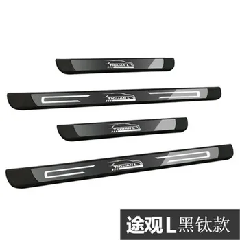 

stainless steel Plate Door Sill Welcome Pedal Car Styling Accessories for Volkswagen Tiguan L 2017 -2019 Car Styling