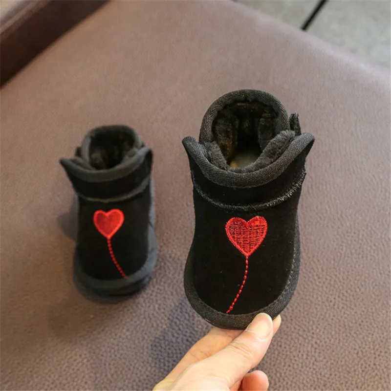 DIMI/детские зимние ботинки; коллекция года; теплая плюшевая зимняя обувь для маленьких девочек; хлопковая обувь для маленьких мальчиков; замшевые кожаные нескользящие мягкие детские ботинки