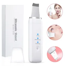 USB Rechargeable Ultrasonic Ion Deep Cleaning Skin Scrubber Peeling Shovel Facial Pore Cleaner Blackhead Remover Face Lifting