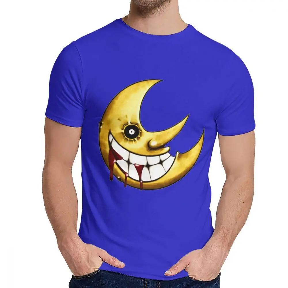 Soul Eater Moon футболка с круглым вырезом в стиле ретро мужские большие S-6XL Большие размеры футболка - Цвет: Синий