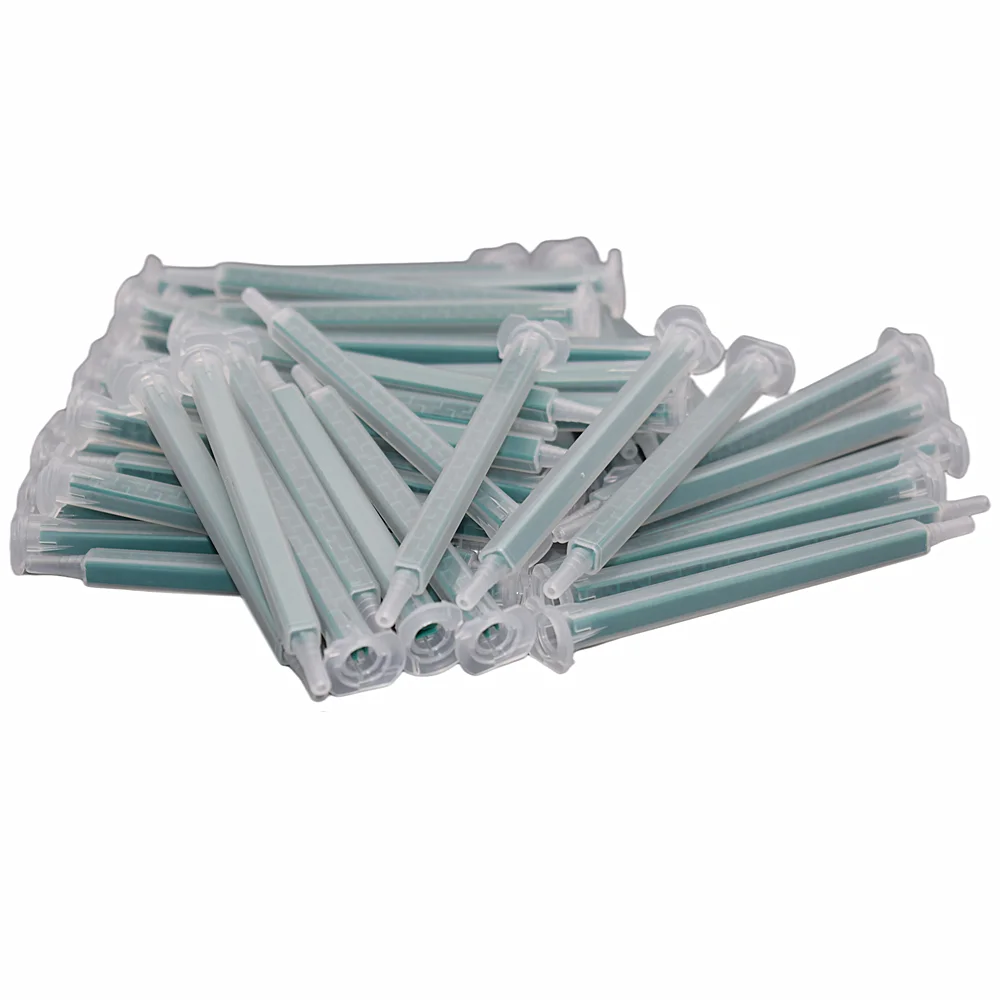 

50pcs Mixing Nozzle 115mm Static Mixer AB Glue Mixing Tube Syringe Set for AB Glue Gun Tool Two Component 50ml 1:1 Cartridges