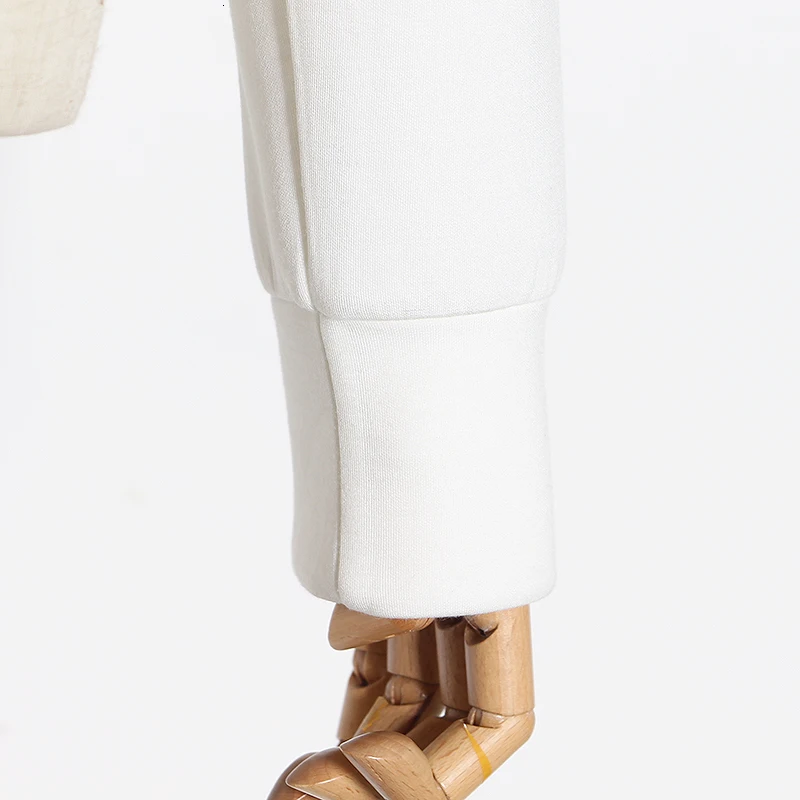 TWOTWINSTYLE белые лоскутные женские толстовки с бантом и круглым вырезом с длинным рукавом, свободные свитера для женщин, осень, модная новинка