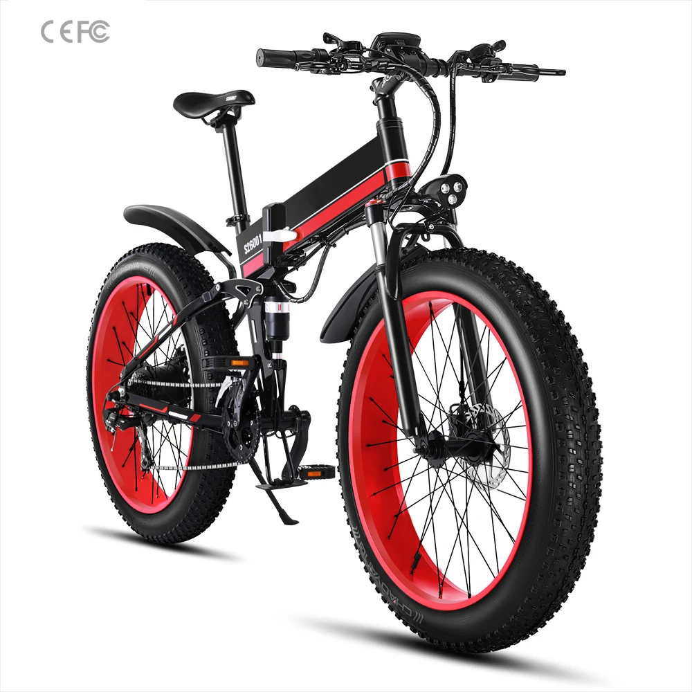 Electric Bike 26 Inch 48V 1000W Fat Tire Mountain Snow Ebike Folding Electric Bicycle Electric Bike 26 Inch 48V 1000W Fat Tire Mountain Snow Ebike Folding Electric Bicycle