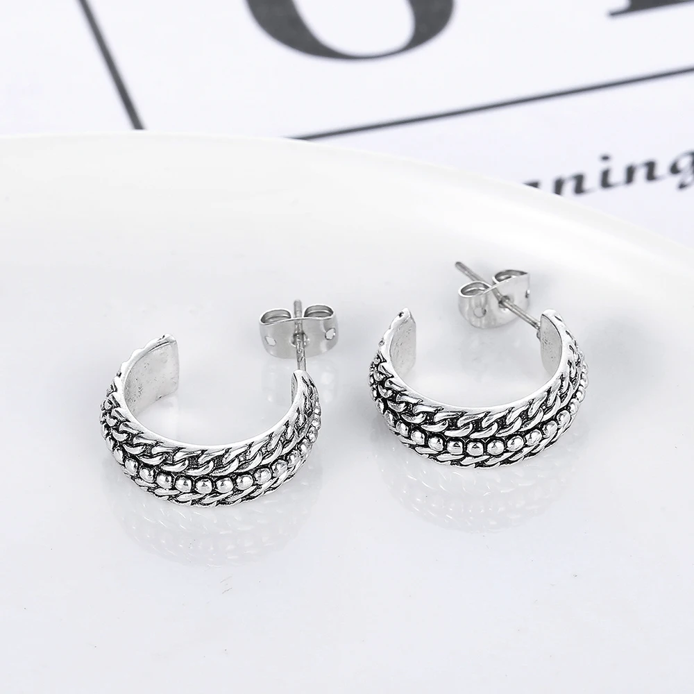 Новые ювелирные изделия классический Стиль Цвет: старое серебро серьги с Буддой