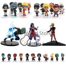 Naruto Q versión Modelo figura de acción del Anime estatua de PVC colección juguetes Uchiha Itachi decoración de escritorio coche muñeca adornos de regalo