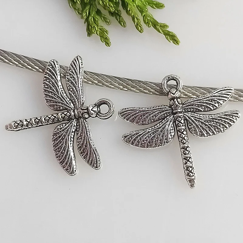 300 Adet Antik Gümüş Renk Yusufçuk Charms Kolye 18x18 MM Kolye Bilezik Küpe Takı Yapımı