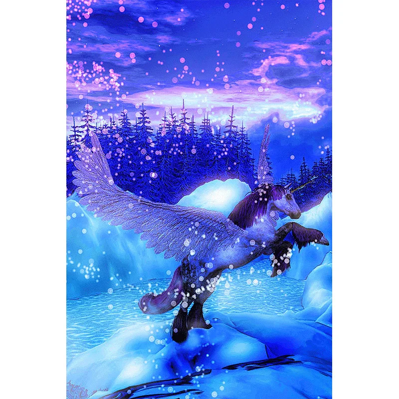 

DIY Diamond Painting New Style 5D Unicorn Mythical Creatures Resin Full of Crystals Manufacturers Direct Selling Recruitment Age