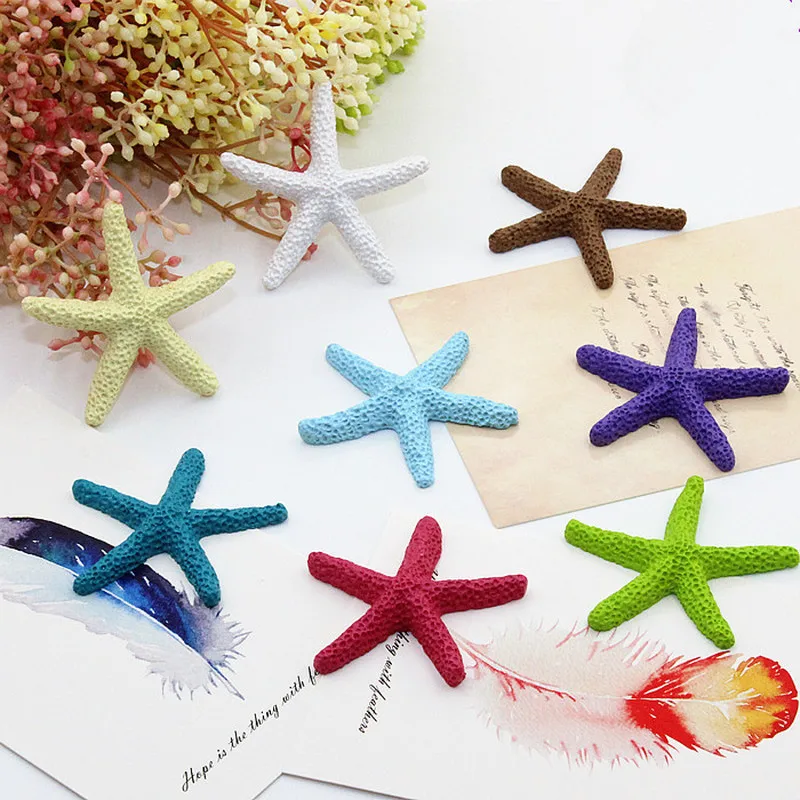 2pcs Resin starfish Craft Sea Star Five Finger Artificial Starfish shell for fish tank aquarium accessories Mediterranean Style