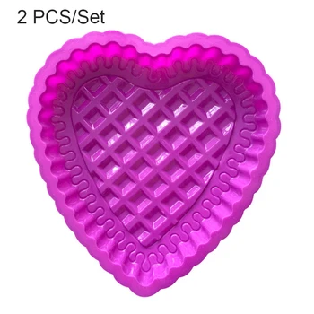 

2 Piece Single Heart Shaped Baking Pan Silicone Cake Mold DIY Baking Tools Home Direct Sale Love Shaped Baking Pan