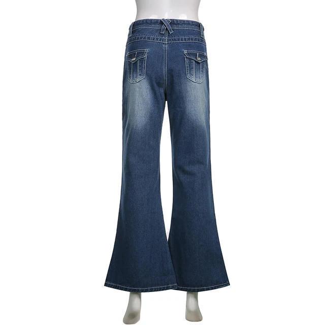 Retro Low Waist Denim Jeans Vintage Cute Chic Fairycore Straight