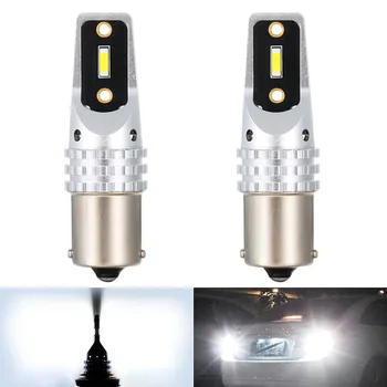 

2x 1156 P21W BA15S Led car Reversing Brake Lights Auto Signal Lamp CANBUS For Lada Kalina Granta Vesta DRL Daytime Running Light