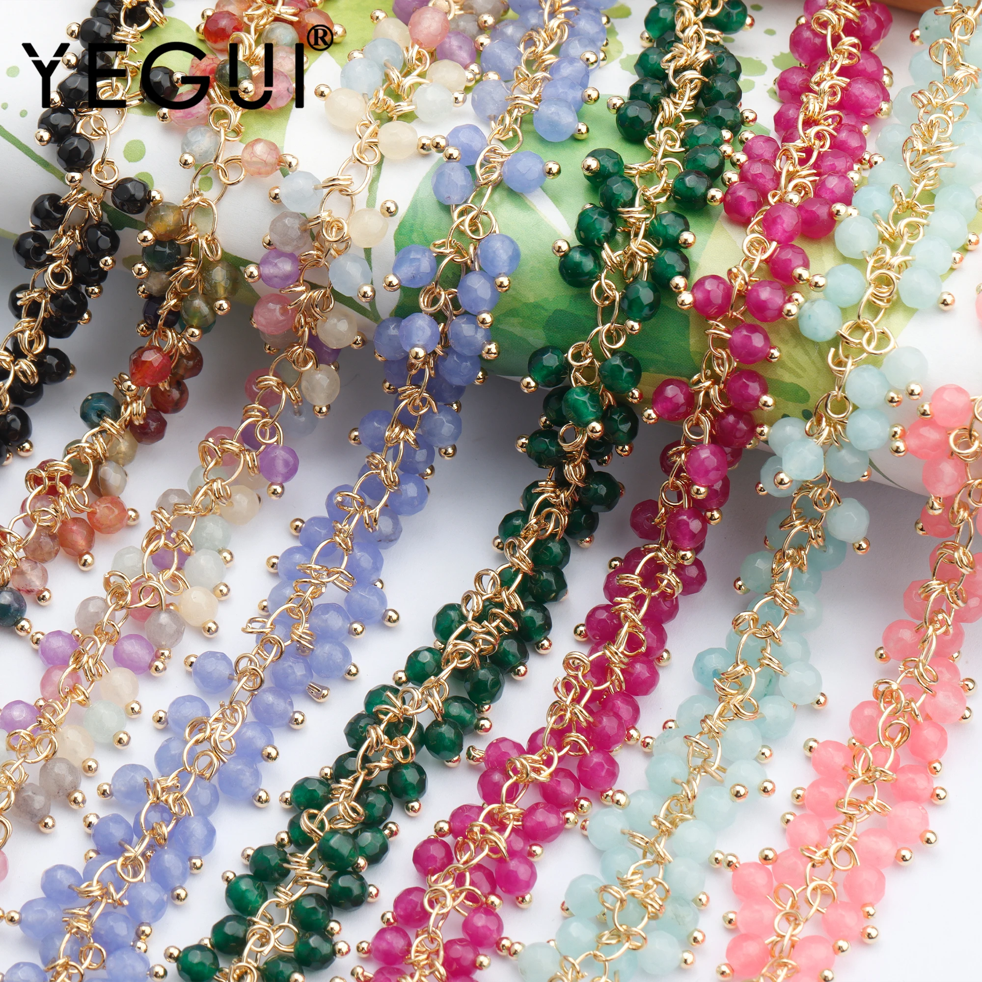 

YEGUI C148,jewelry accessories,diy chain,18k gold plated,0.3 microns,hand made,diy bracelet necklace,jewelry making,50cm/lot