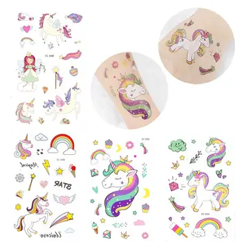 

5Pcs Disposable Cartoon Tattoo For Kid Cute Fake Taty Children Body Art Waterproof Temporary Tattoo Sticker