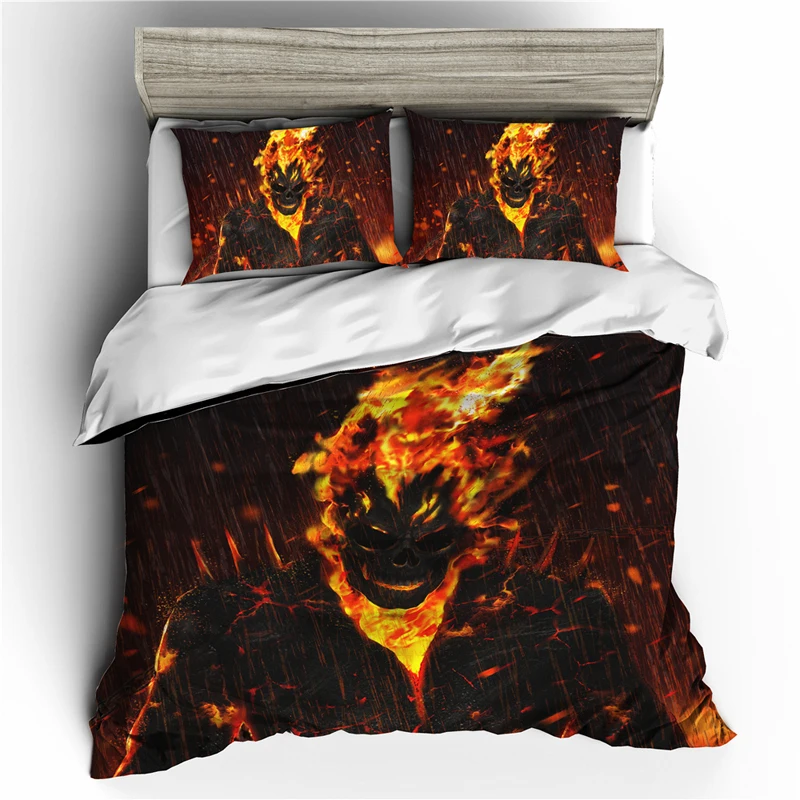 Ghost Rider, 3D комплект постельного белья, духи мести, пододеяльники, постельный комплект, одеяло, Комплект постельного белья, постельное белье(без простыни