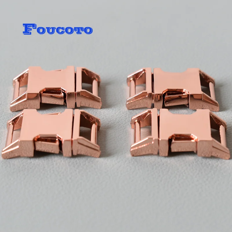 

50pcs/lot rose gold metal quick release buckle belt buckles clip clasp 15mm DIY dog collar bag backpack handmade accessories