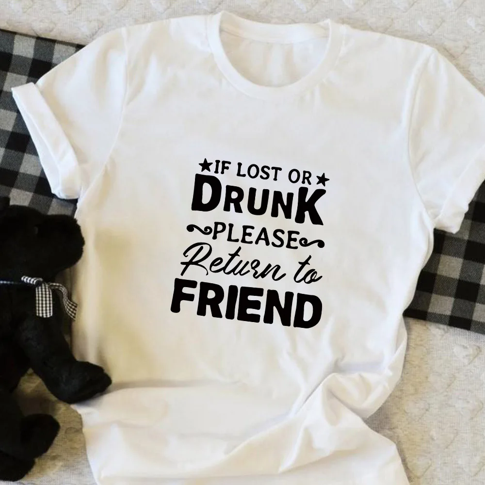 QIM женский Принт &quotесли потерян или пьян пожалуйста верните другу I'm Ther Friend&quot
