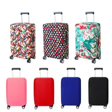 Дорожный утолщенный эластичный однотонный защитный чехол на чемодан, подходит для 18-32 дюймовых чехлов аксессуары для путешествий