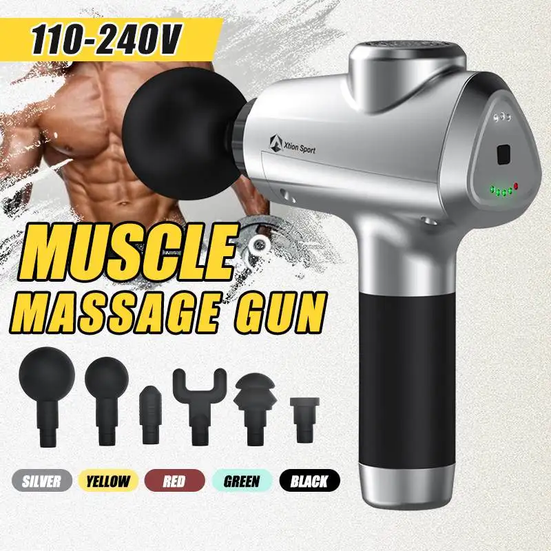 

Massage Gun Muscle Massager Muscle Pain Management Fascial Muscle Massager Fitness Exercising Deep Muscle Body Relief Pain