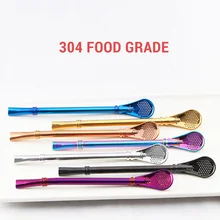 Портативный креативный фильтр-ложка из нержавеющей стали 304, ложка для молока, чая, ложка для размешивания кофе, цветная соломенная фильтрующая ложка, кухонные принадлежности