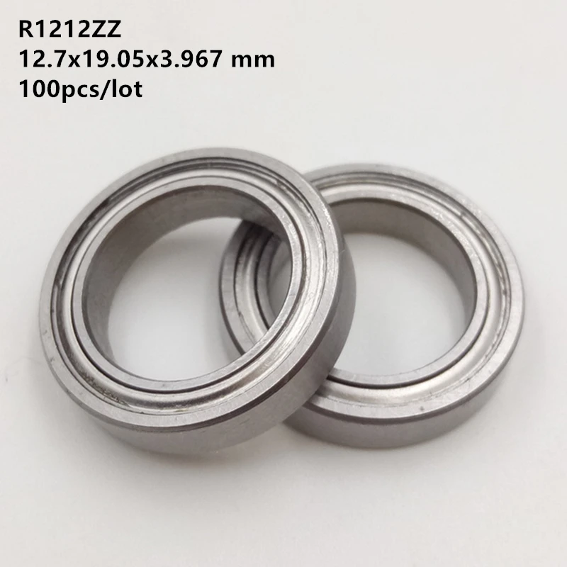 100 шт./лот R1212ZZ R1212 ZZ 2Z 1/2 дюйма x3/4 x5/32 металлический экранированный радиальный